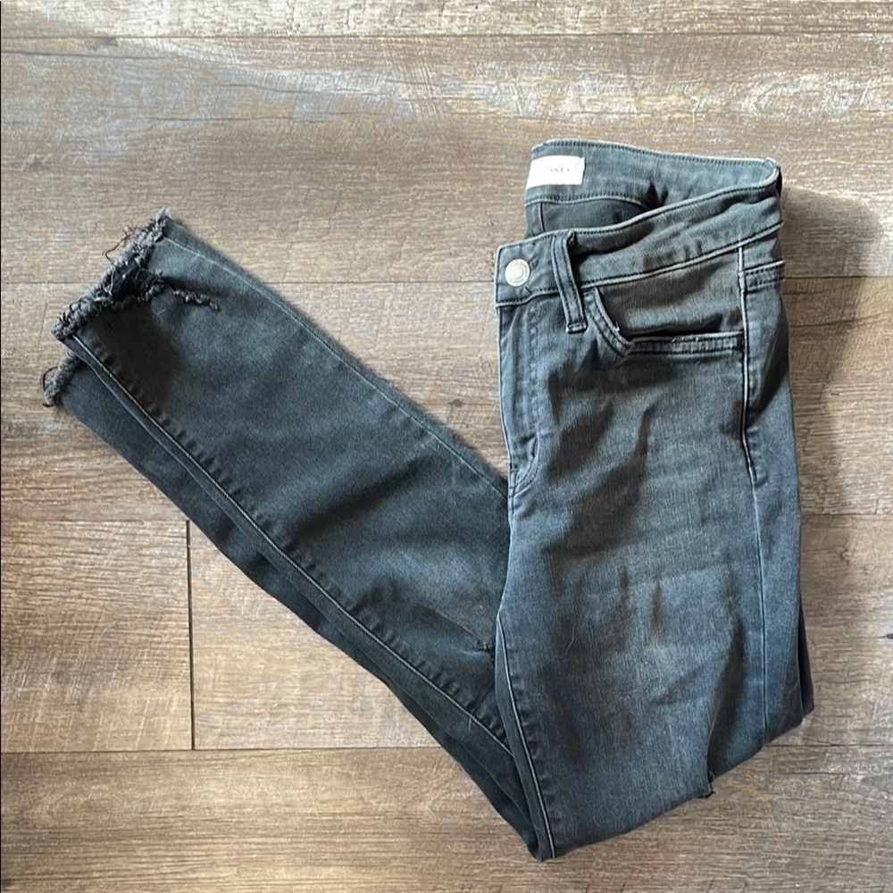 Flying monkey ripped denim straight leg jeans